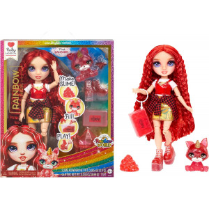 Кукла Rainbow High Руби с питомцем и слаймом